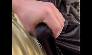 Silky Shiny pants and jersey jackoff