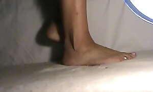 Blair's dirty barefoot tongue trample (full weight) on Tramplee from IBN videos