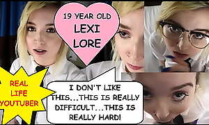 Real life Youtuber 19 year old Lexi Lore inchI don't like this...This is really difficult...I thought you said I just had to lick the sides!inch shows off her braces and talks dirty while sucking off dirty old man Joe Jon