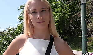 German Scout - Sexy PAWG Girl Sharon Pickup and Rough Eye Rolling Orgasm Casting Fuck