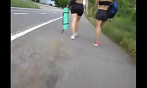 Girls' asses on the health track in Odessa! 49
