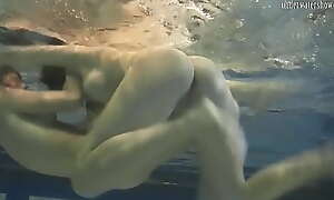 Underwater sexiest babes ever touching tits