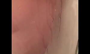Wife uses dildo in shower (anal)