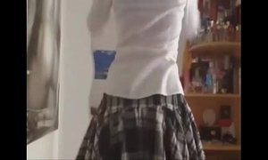 Blonde school slutty wife acquires in nature's garb on webcam